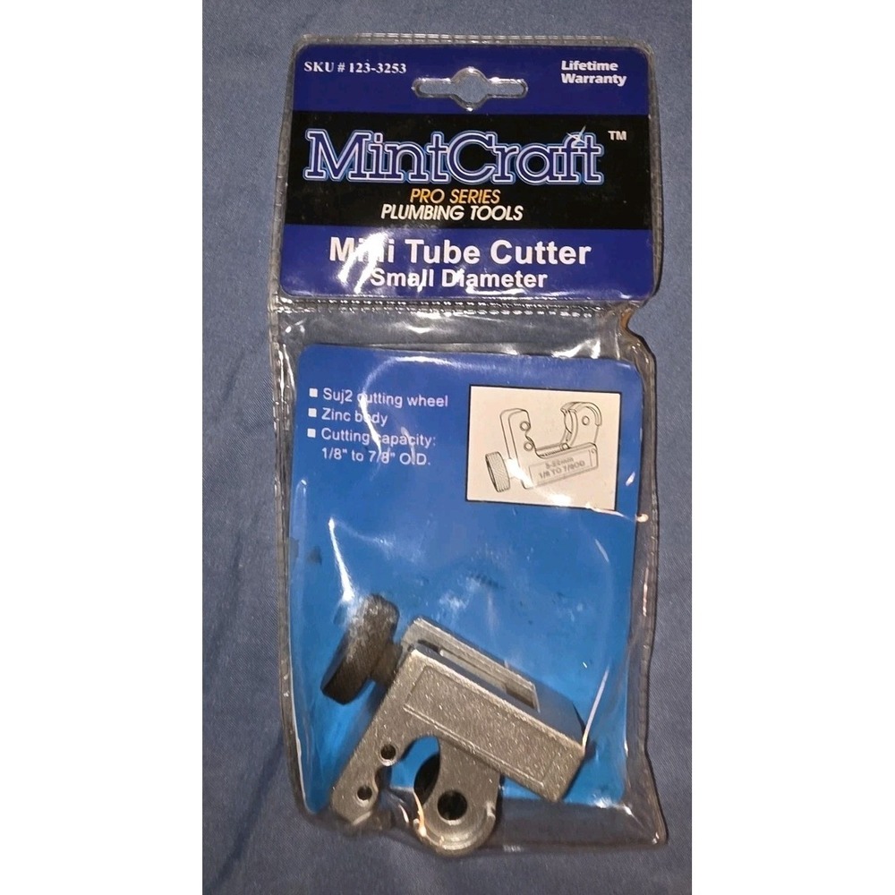 MintCraft 123 - 3253  Mini Tube Cutter Cutting Tool Wheel Pro Series ORGILL